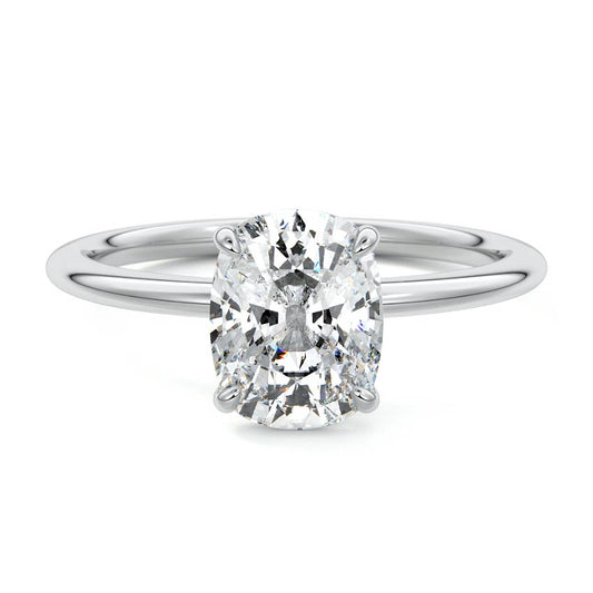EL.CUSHION SOLITAIRE RING
