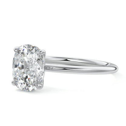 EL.CUSHION SOLITAIRE RING