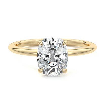 EL.CUSHION SOLITAIRE RING