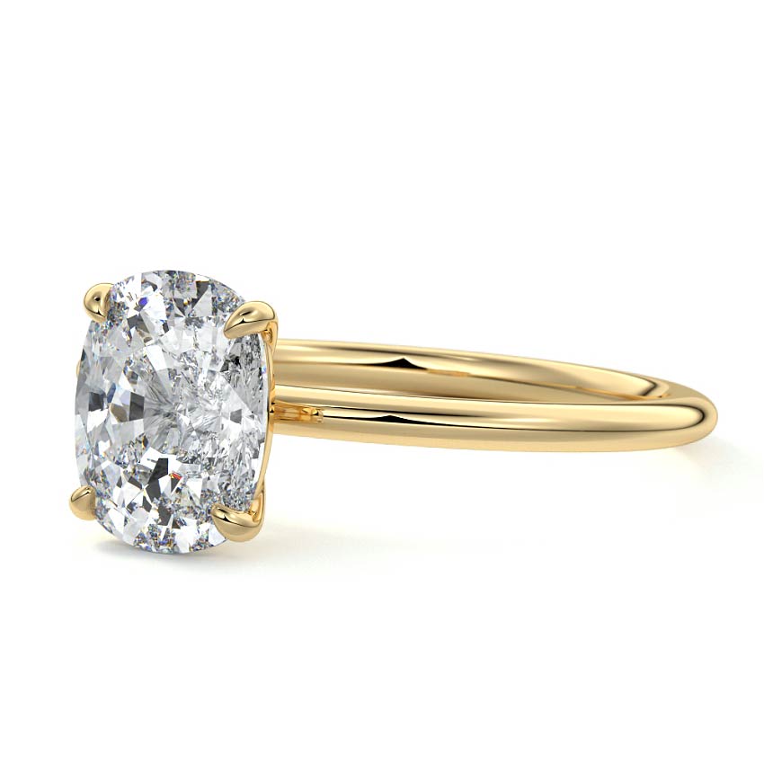 EL.CUSHION SOLITAIRE RING