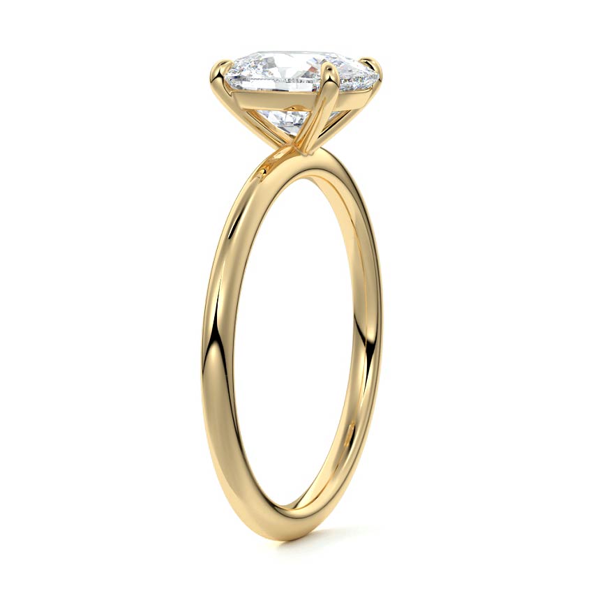 EL.CUSHION SOLITAIRE RING