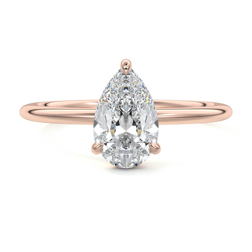 PEAR SOLITAIRE RING