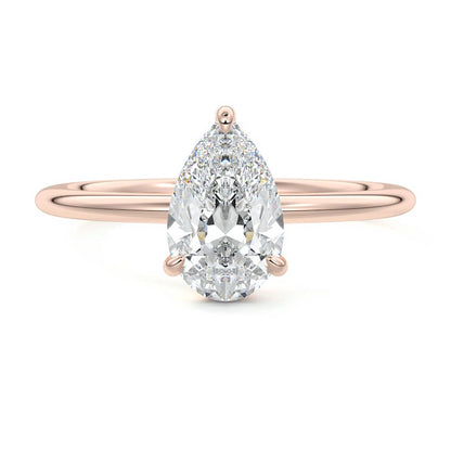 PEAR SOLITAIRE RING