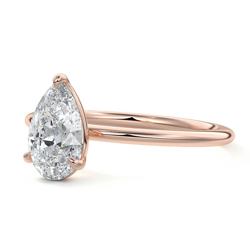 PEAR SOLITAIRE RING