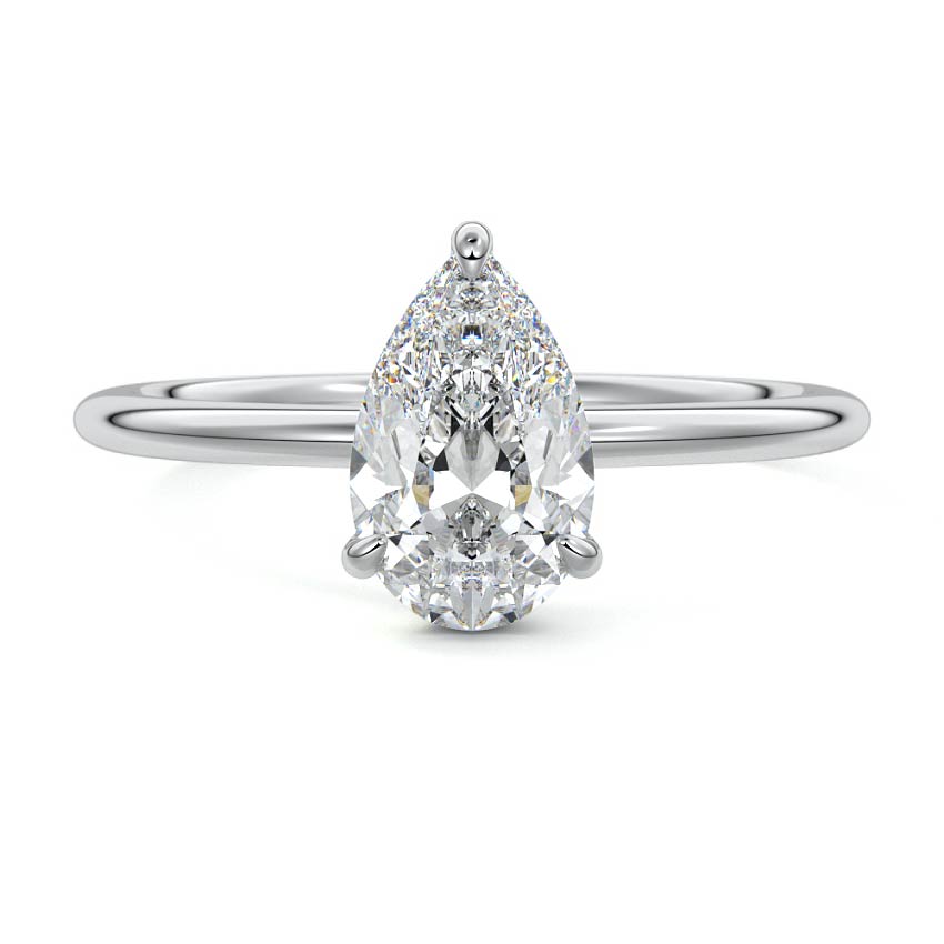 PEAR SOLITAIRE RING