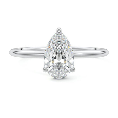 PEAR SOLITAIRE RING