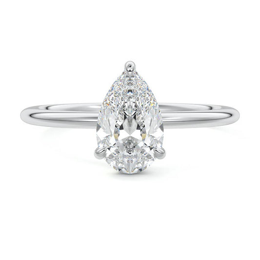 PEAR SOLITAIRE RING