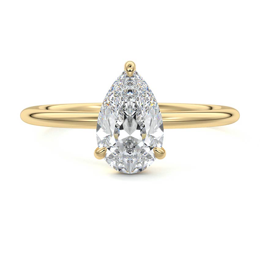 PEAR SOLITAIRE RING