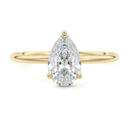 PEAR SOLITAIRE RING
