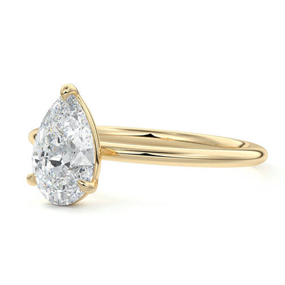 PEAR SOLITAIRE RING