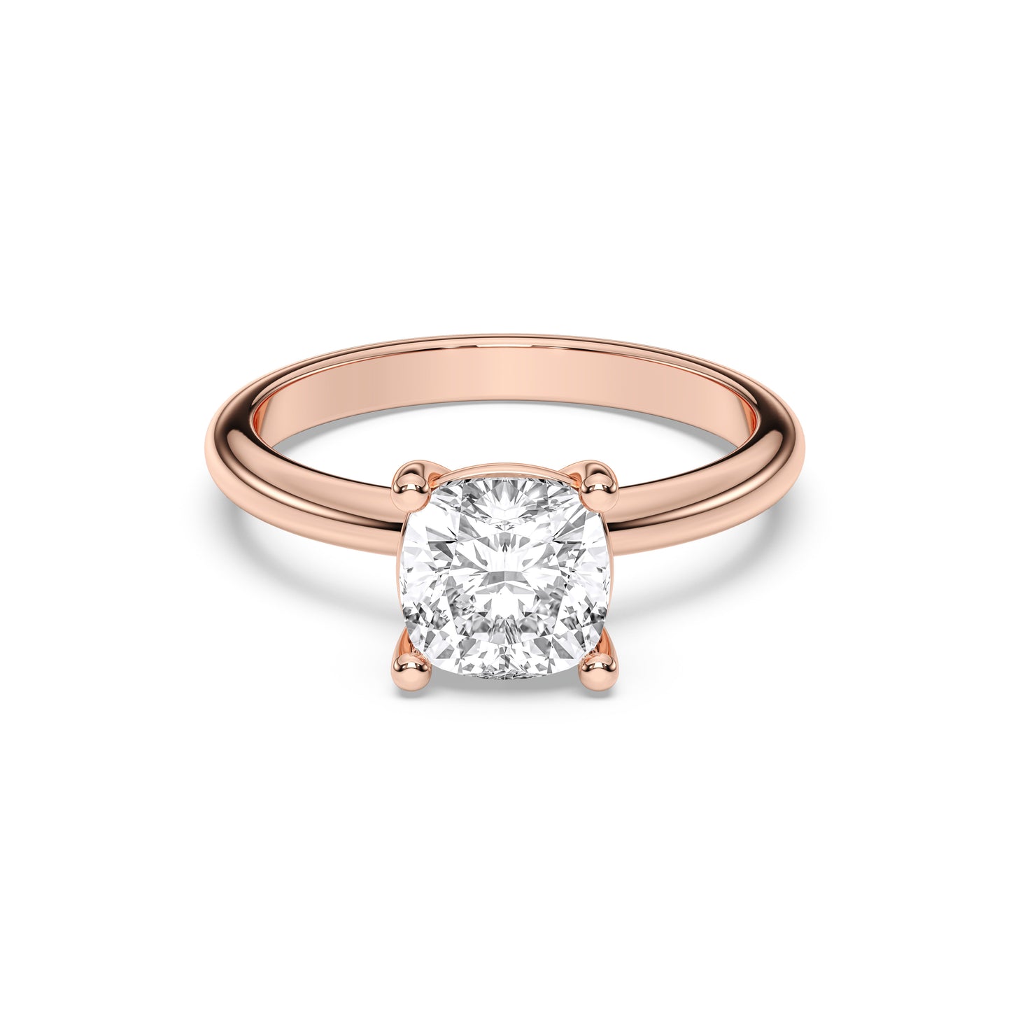 SQ.CUSHION SOLITAIRE RING