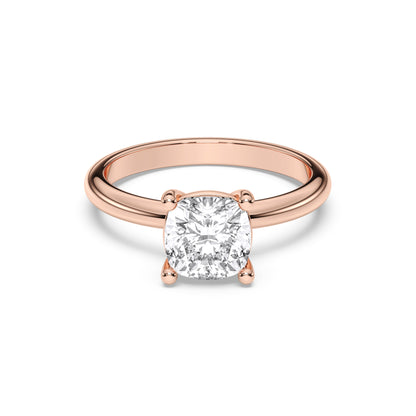 SQ.CUSHION SOLITAIRE RING