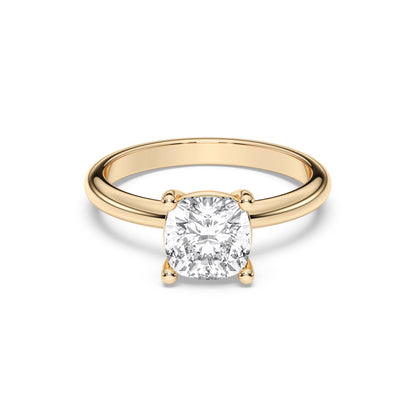 SQ.CUSHION SOLITAIRE RING