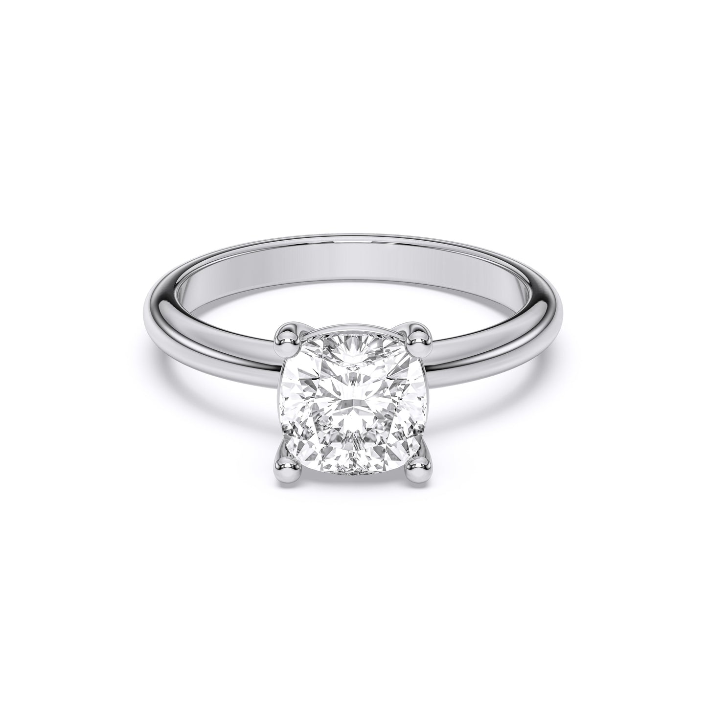 SQ.CUSHION SOLITAIRE RING