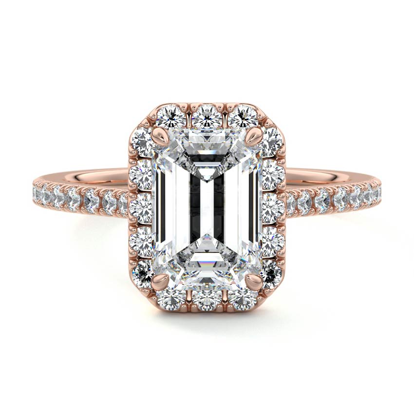 EMERALD HALO RING