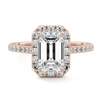 EMERALD HALO RING