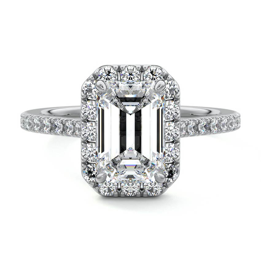 EMERALD HALO RING