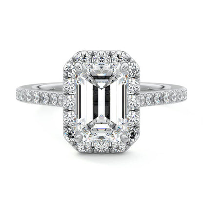 EMERALD HALO RING