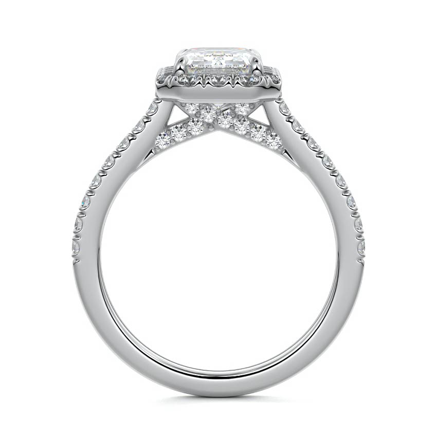 EMERALD HALO RING