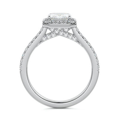 EMERALD HALO RING