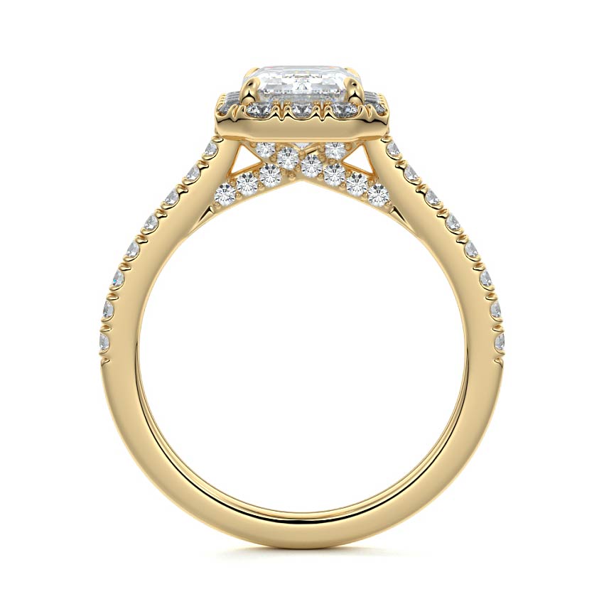 EMERALD HALO RING