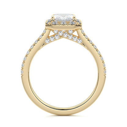 EMERALD HALO RING