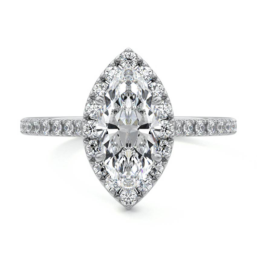 MARQUISE HALO RING