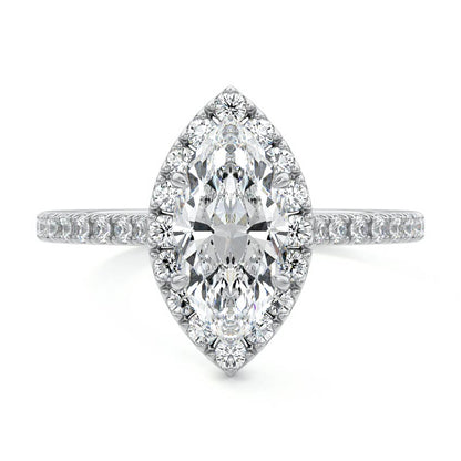 MARQUISE HALO RING