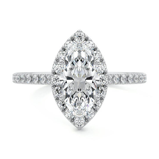 MARQUISE HALO RING