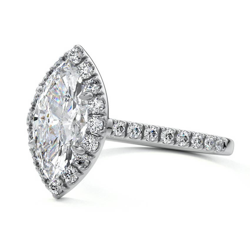 MARQUISE HALO RING