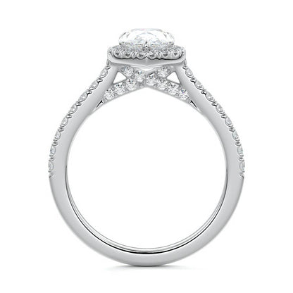 PEAR HALO RING