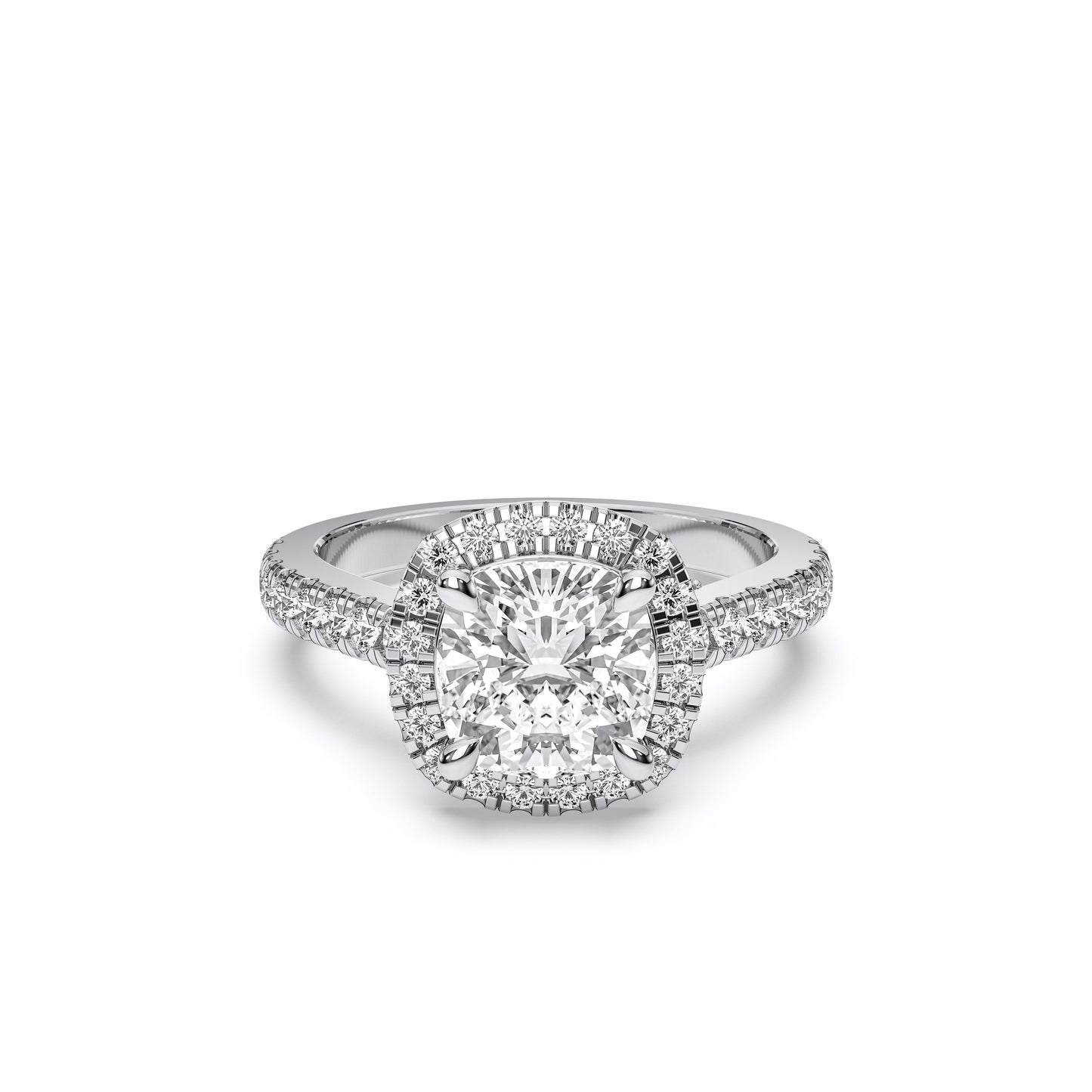 SQ.CUSHION HALO RING