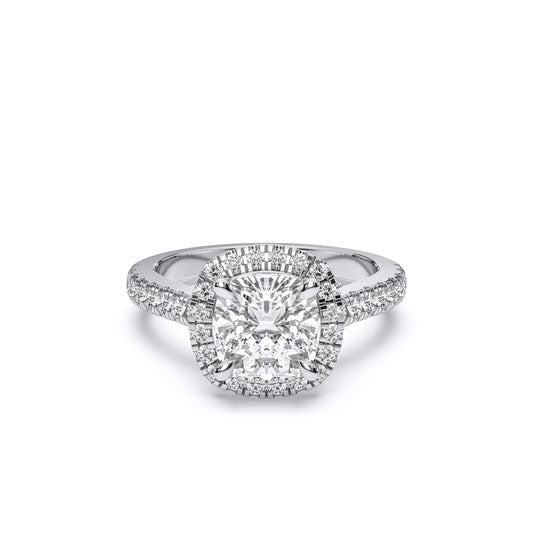 SQ.CUSHION HALO RING