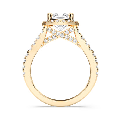 SQ.CUSHION HALO RING