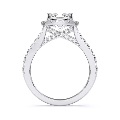 SQ.CUSHION HALO RING