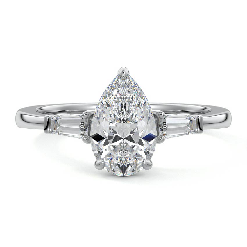 PEAR/TB 3 STONES RING