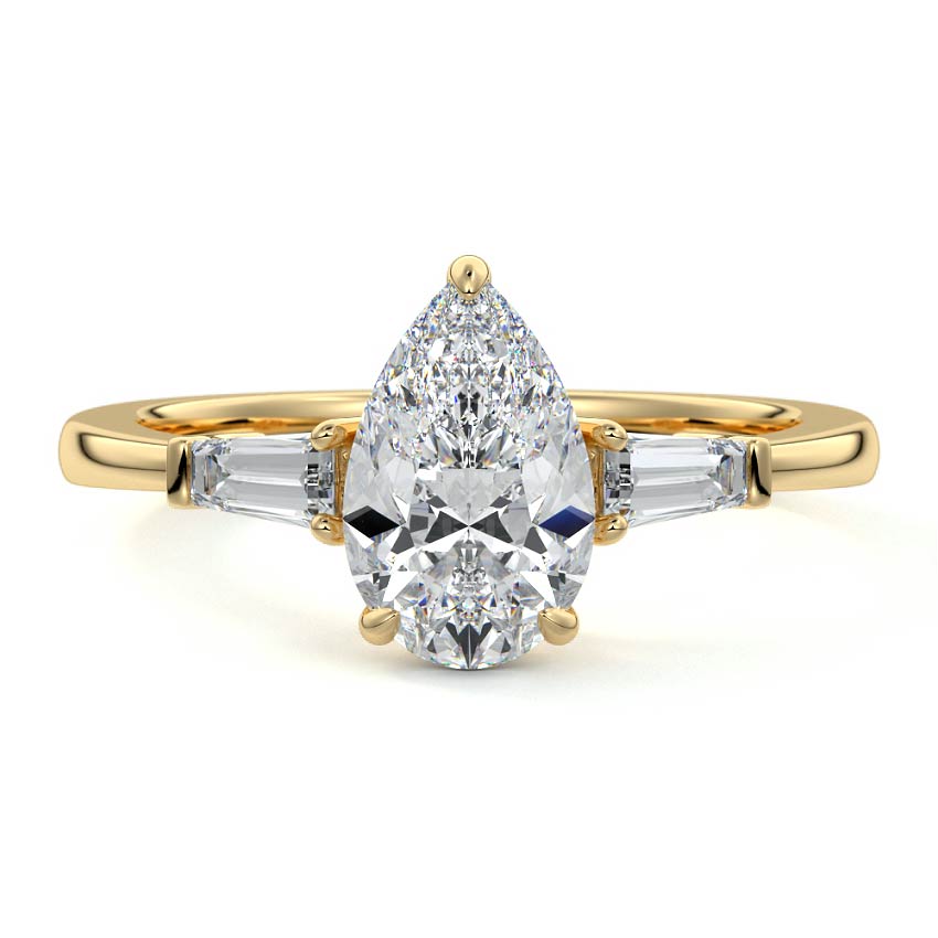 PEAR/TB 3 STONES RING