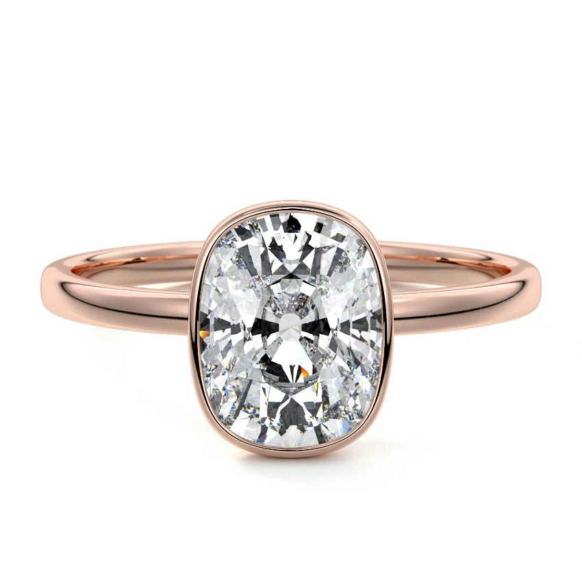 EL.CUSHION BEZEL SOLITAIRE RING