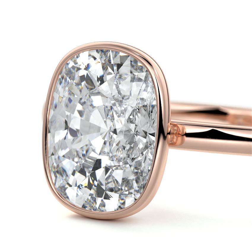 EL.CUSHION BEZEL SOLITAIRE RING