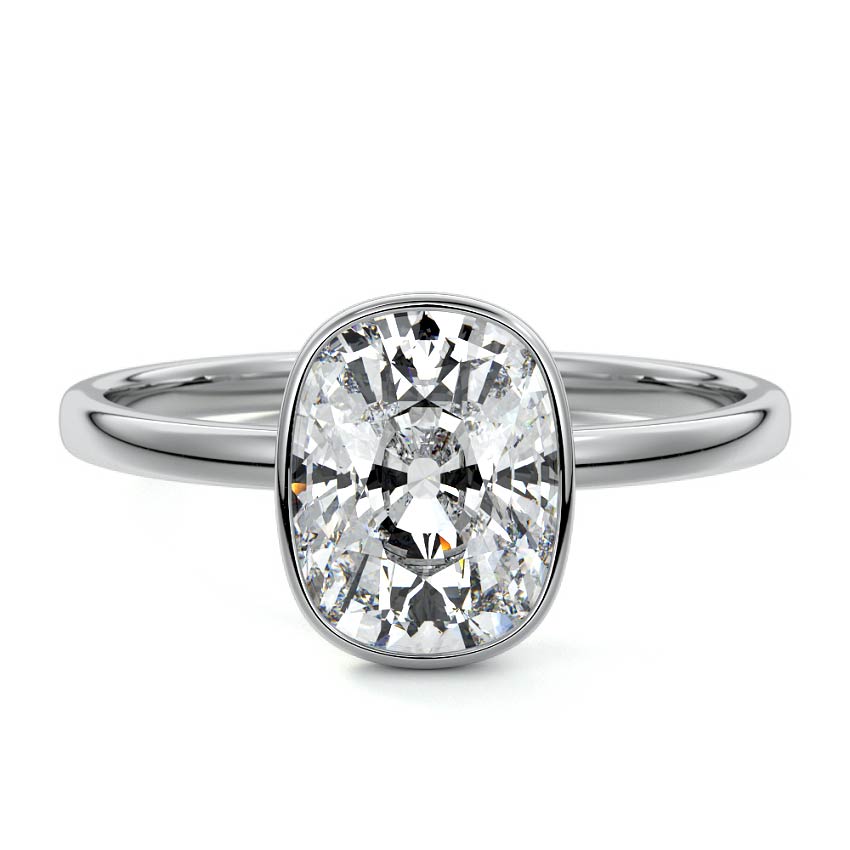 EL.CUSHION BEZEL SOLITAIRE RING