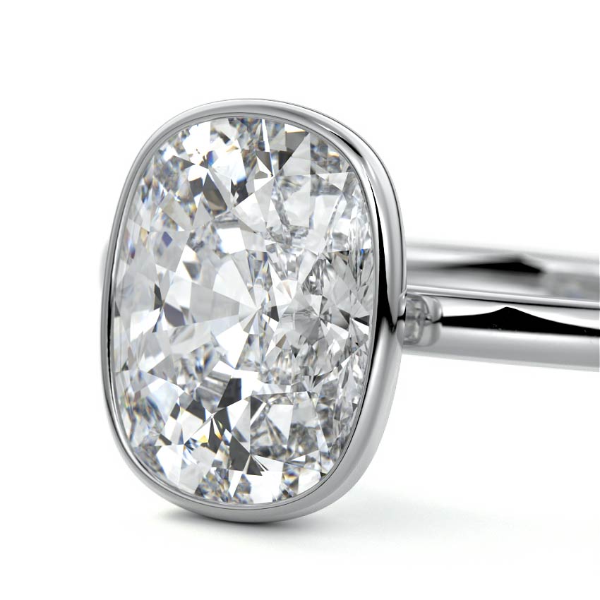 EL.CUSHION BEZEL SOLITAIRE RING