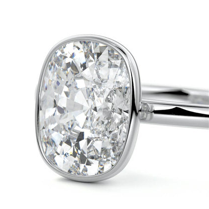 EL.CUSHION BEZEL SOLITAIRE RING