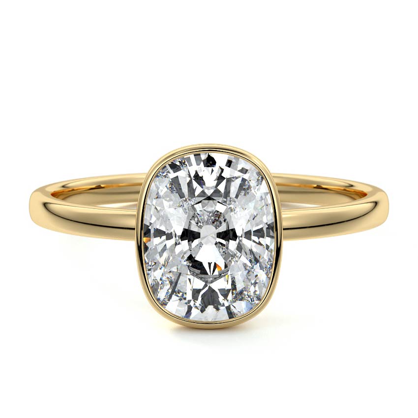 EL.CUSHION BEZEL SOLITAIRE RING