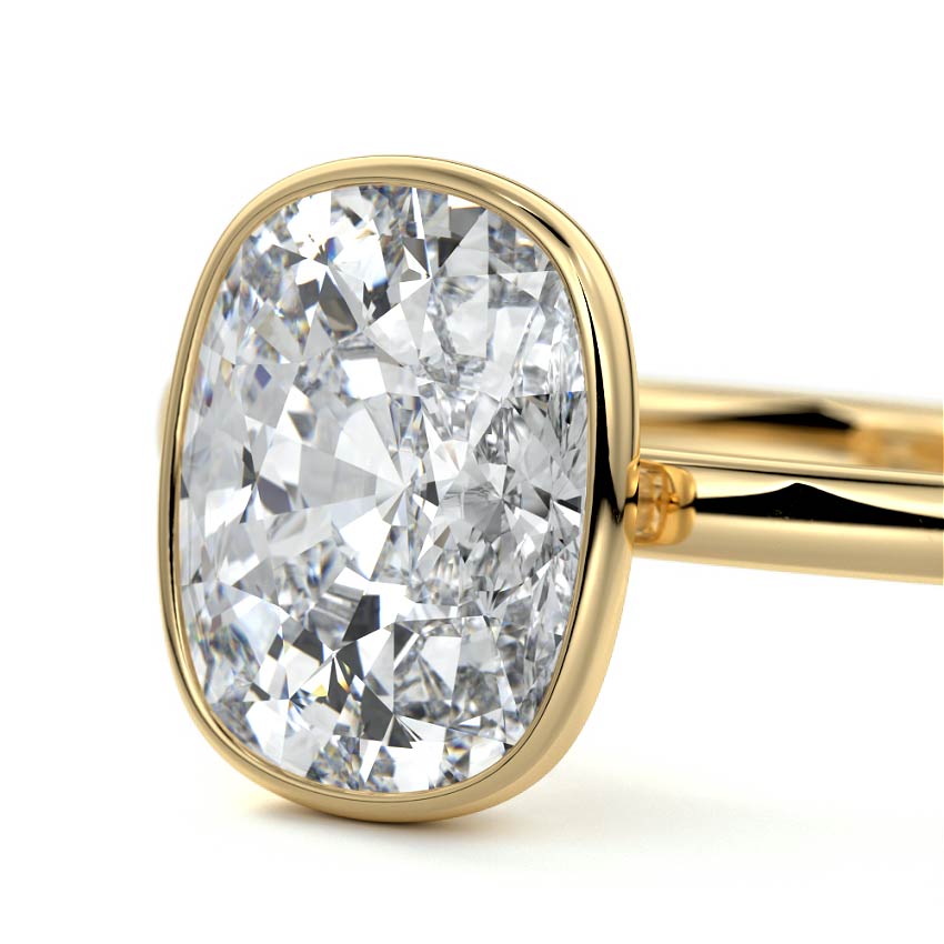 EL.CUSHION BEZEL SOLITAIRE RING