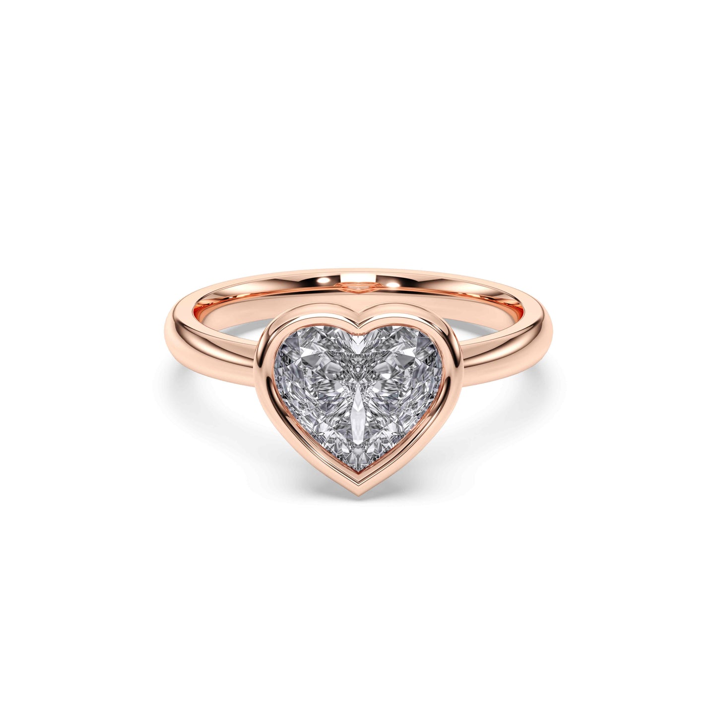 HEART BEZEL SOLITAIRE RING