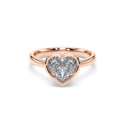 HEART BEZEL SOLITAIRE RING