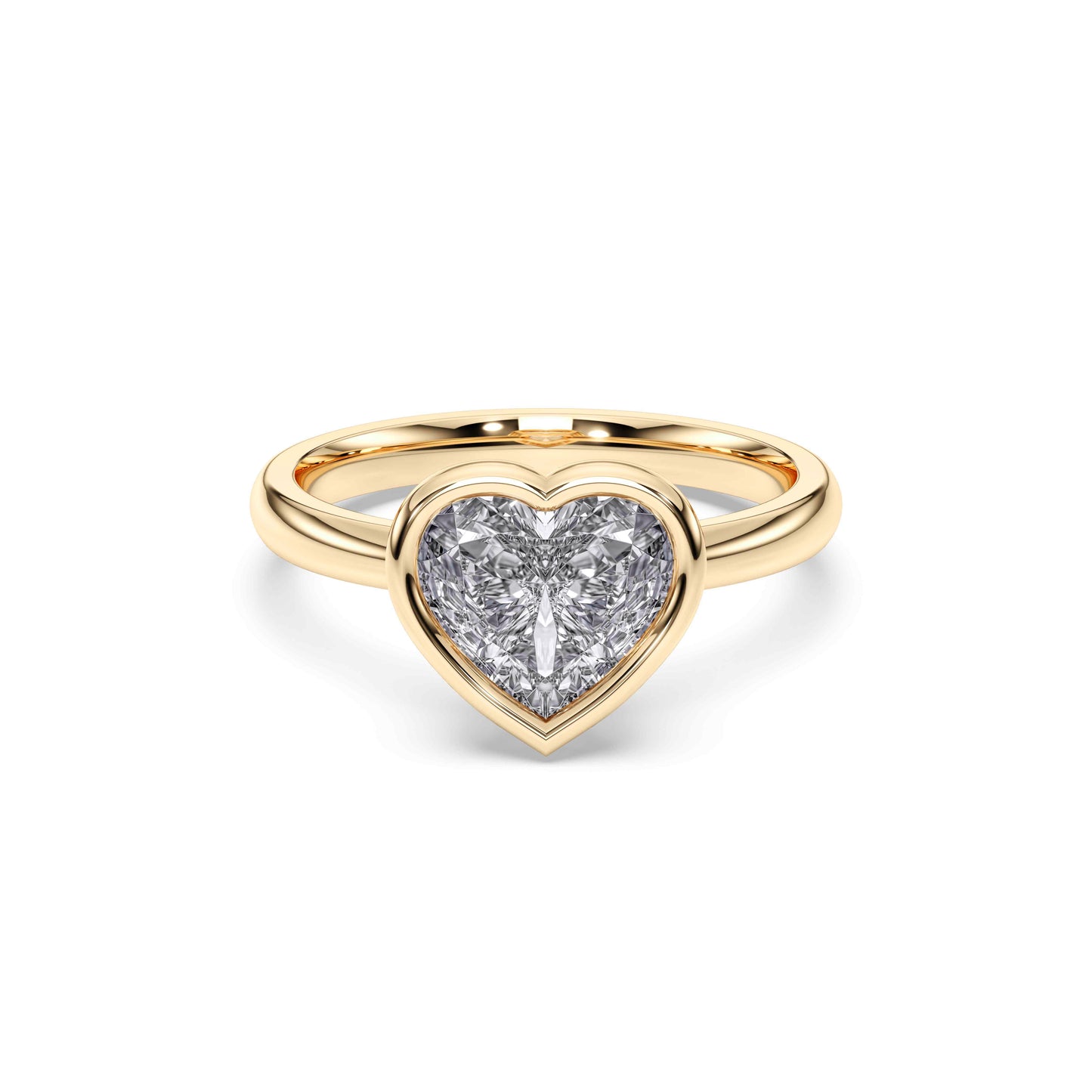 HEART BEZEL SOLITAIRE RING