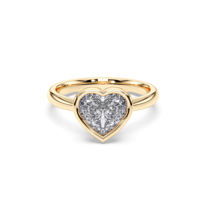 HEART BEZEL SOLITAIRE RING