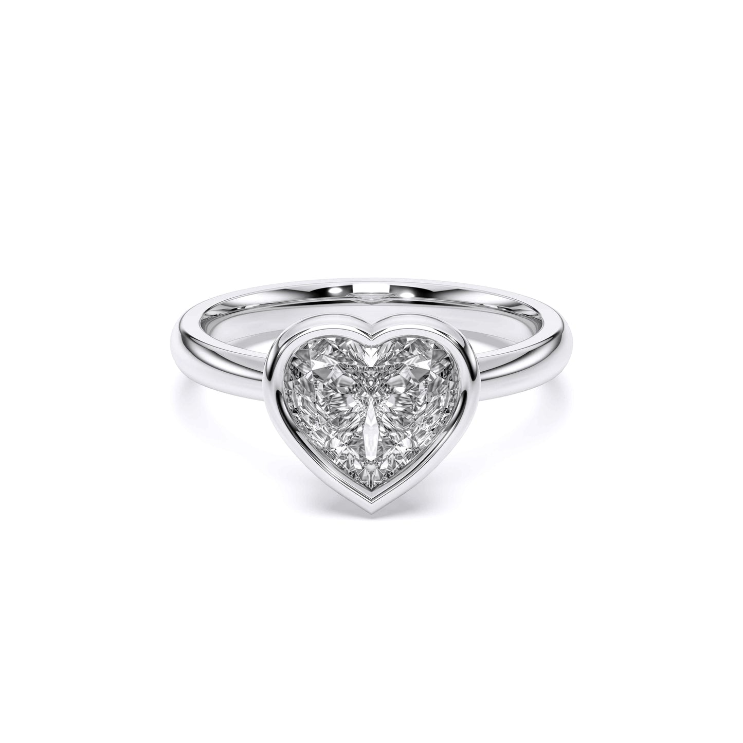 HEART BEZEL SOLITAIRE RING