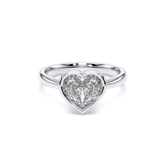 HEART BEZEL SOLITAIRE RING